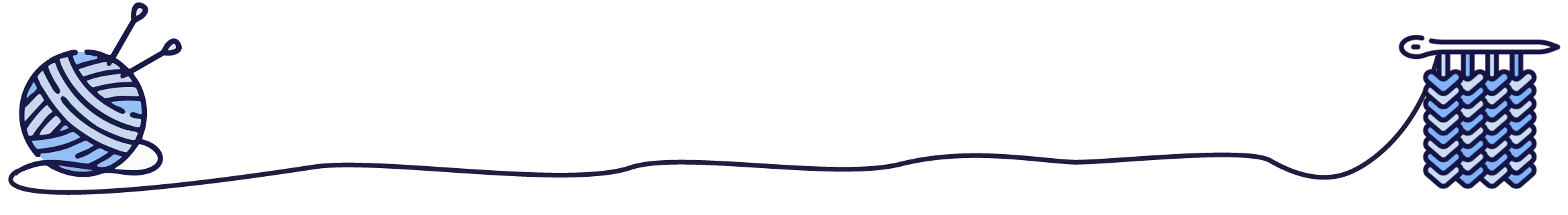 Pelote de laine et tricot en cours